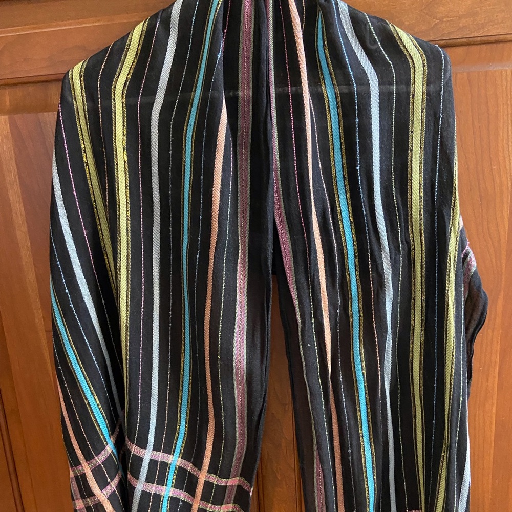 Scarf ladies multi color striped